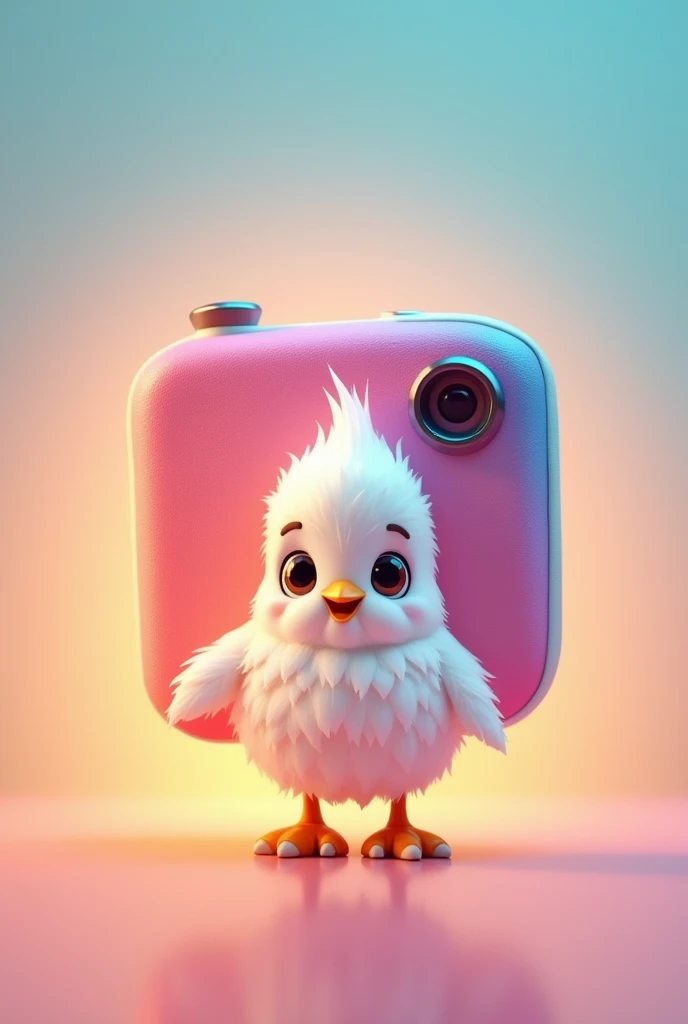 An instagram logo of a cute shuttlecock