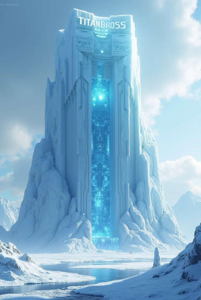 A headquarters in ice on it top it was written TITANBOSS