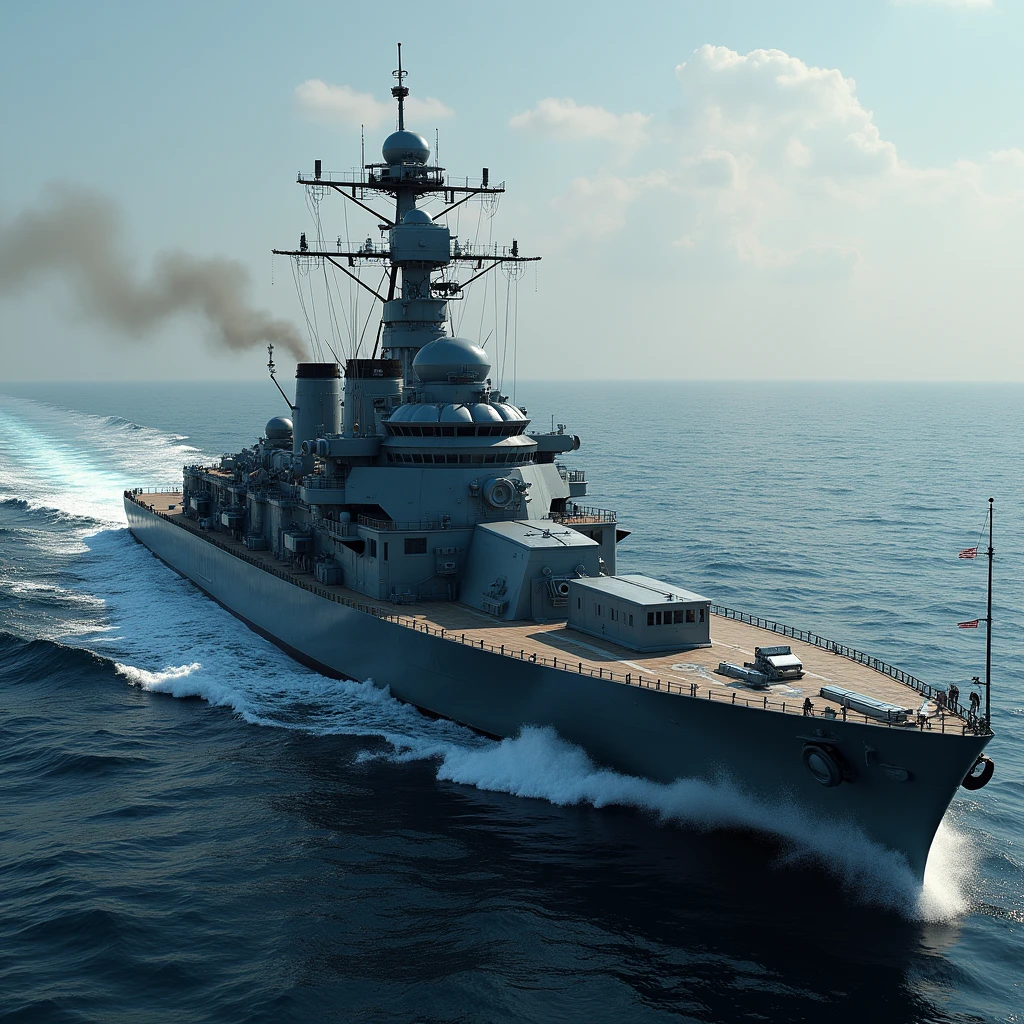 Future Battleship Electromagnetic Cannon