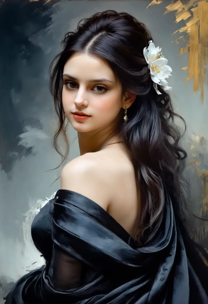 fluorescent horizon, color field painting, sense of depth and intrigue, digital brushstrokes, The elegance of Jeremy Mann's detailed pencil drawings - , illustrations Art by Giovanni Boldini, Bastien Lecouf-Degarme, Carn Griffiths, E. Abramzon, Raphael, Caravaggio, Coby Whitmore , Titian, Leonardo da Vinci, hyper-realistic 8k motion fierce background, most beautiful bride