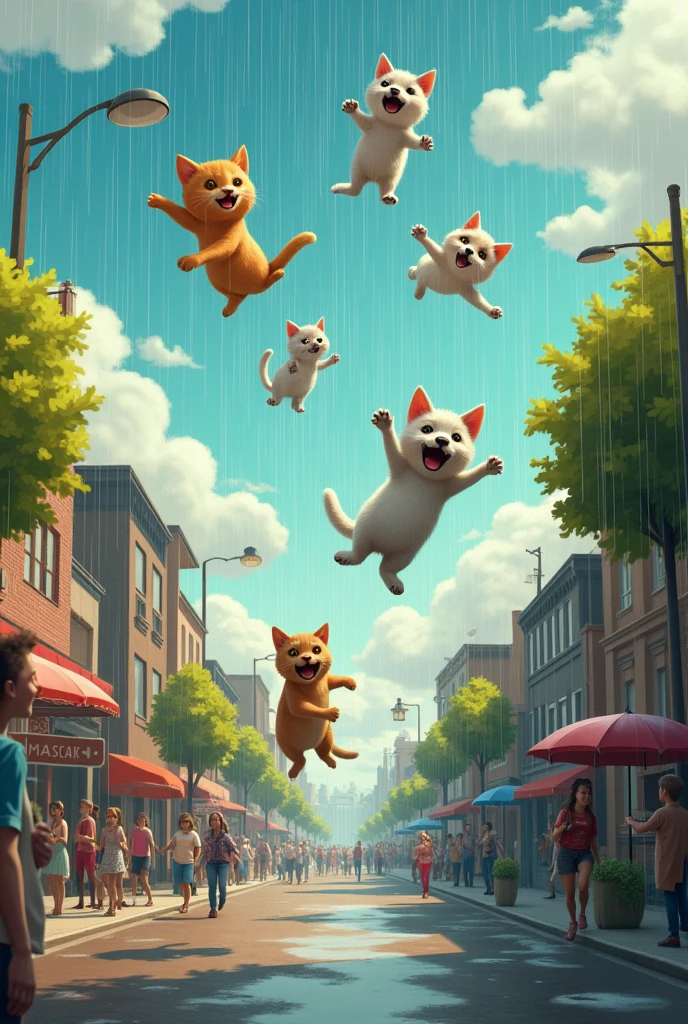 It's raining cats and dogs