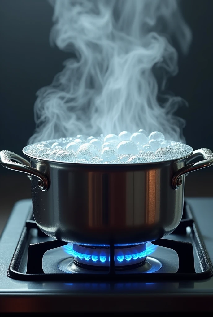 A boiling pot of water