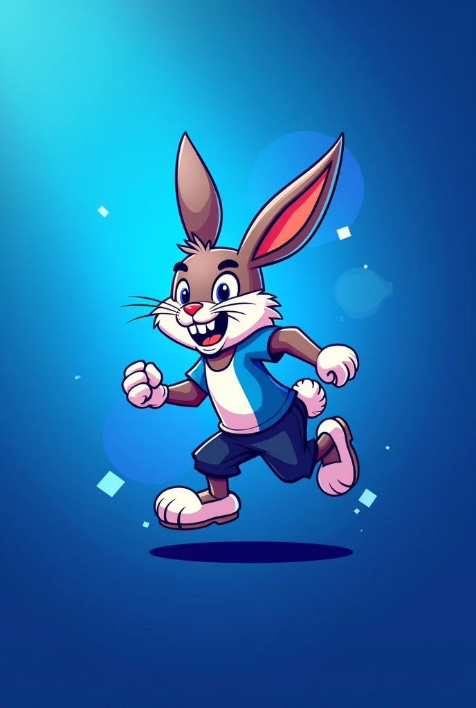 Logo background for rabbit gaming blue