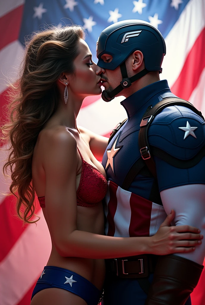 A sexy girl kiss capital America 