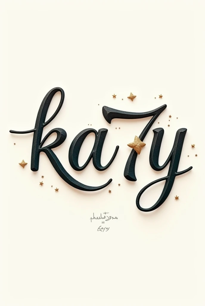 Write the word ka7y in a beautiful font