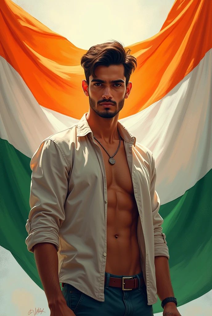 Arpit with tiranga