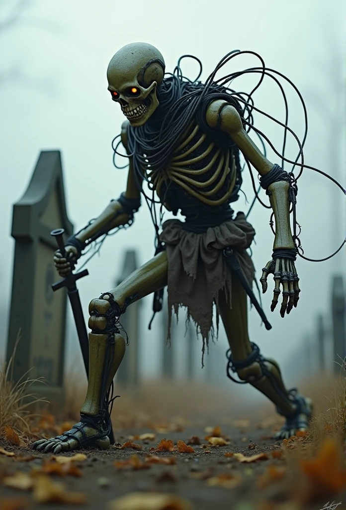 <lora:RPGWight:1.0> wight:1, ((medium range)), solo, red eyes, bloody, moss, dirty, rotting decaying flesh, dark cinematic lighting, (urban alley: 1.5), trash cans, rats, roaches