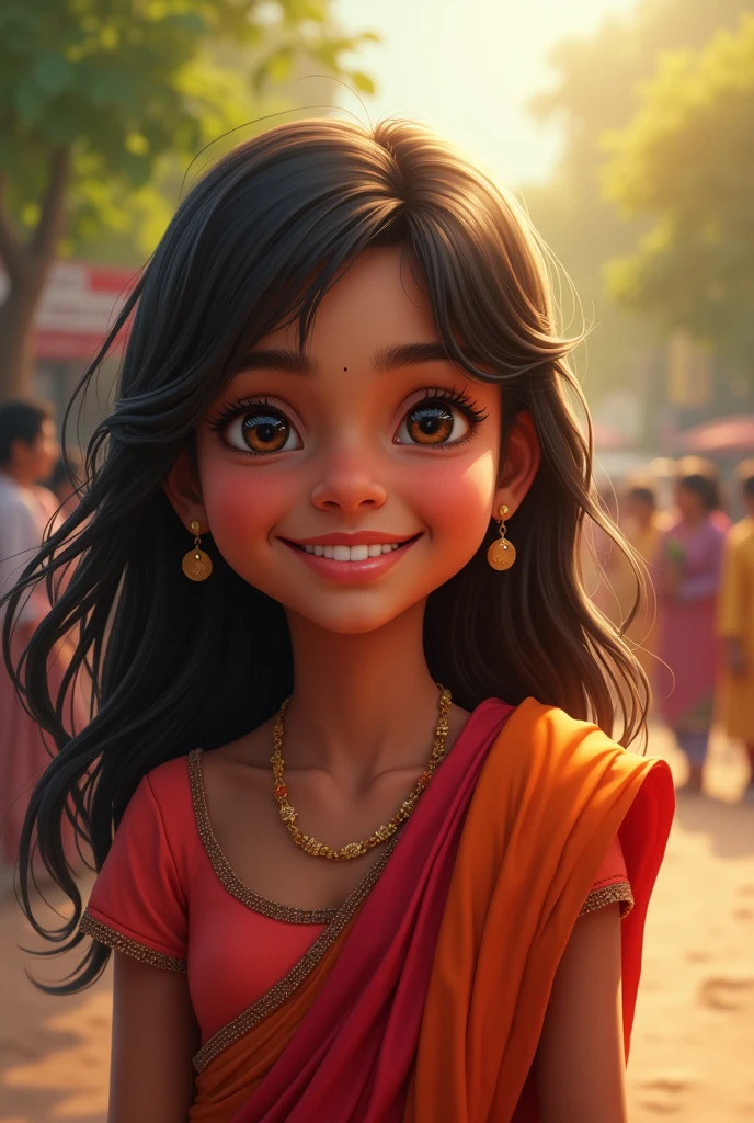 A beautiful Bangladeshi happy girl