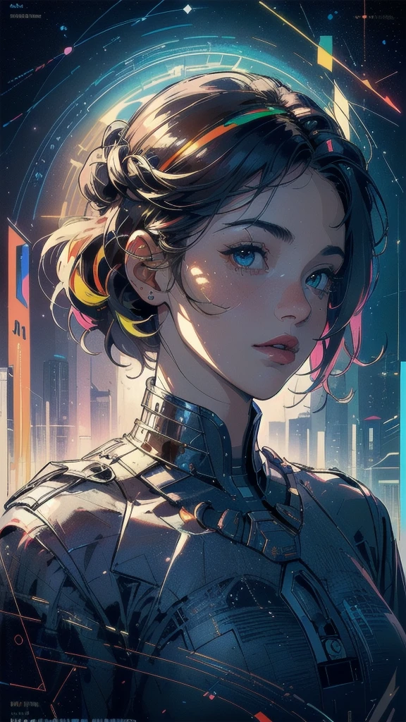 (((masterpiece, highest quality))),(((solo:1.2))),(((1girl:1.2))),32k wallpaper, very detailed, poster, vintage science fiction,(((((geometric cinematic movie poster))))), (bauhaus), shape,(((abstract))),(mid century modern),movie poster,(((((portfolio))))),(((((Close-up))))),(((((bust up))))),((((more various angle)))),(((highlight))),Vast landscape,((((heterochromia)))),(((complete. detailed face))),(((Extremely talented))),(((most complecated machine))),((Overall colorfully)),(((((Absolutely no background))))),(((phenomenon)))