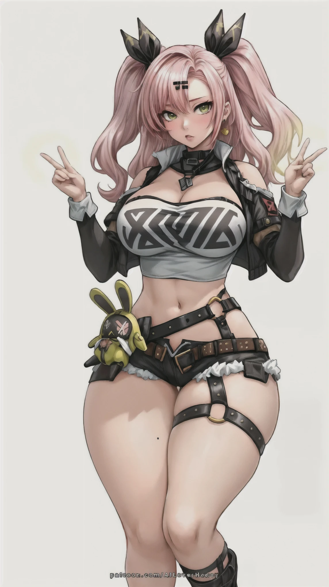 a cartoon picture of a woman with red hair and horns, seductive anime girl, oppai cyberpunk, biomechanical oppai, bunny girl, inspired by Masamune Shirow, rogue anime girl, anya from spy x family, thicc, detailed anime character art, anime character, female anime character, cutesexyrobutts, anime character art, guilty gear art style,((red and blond multicolored hair)) ((((red hair)))