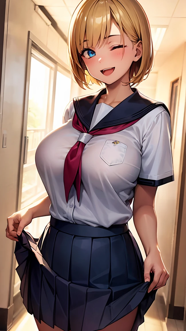 8k(high school girl:1.5),8k(uniform,blazer:1.5),woman,Huge boobs,Huge breasts Huge breasts,とても唇が赤いHuge breastsを強調,Big Ass,Narrow waistLong legs,Green Eyes,
Huge boobs,Huge breasts, Huge breasts,とても唇が赤いHuge breastsを強調,Big Ass,Narrow waist,Long legs,
Greenish blue eyes 8k( A relaxed smile:1.5)8k( A slightly shy smile:1.5)Anime-style face, good facial expression, splashing sweat
