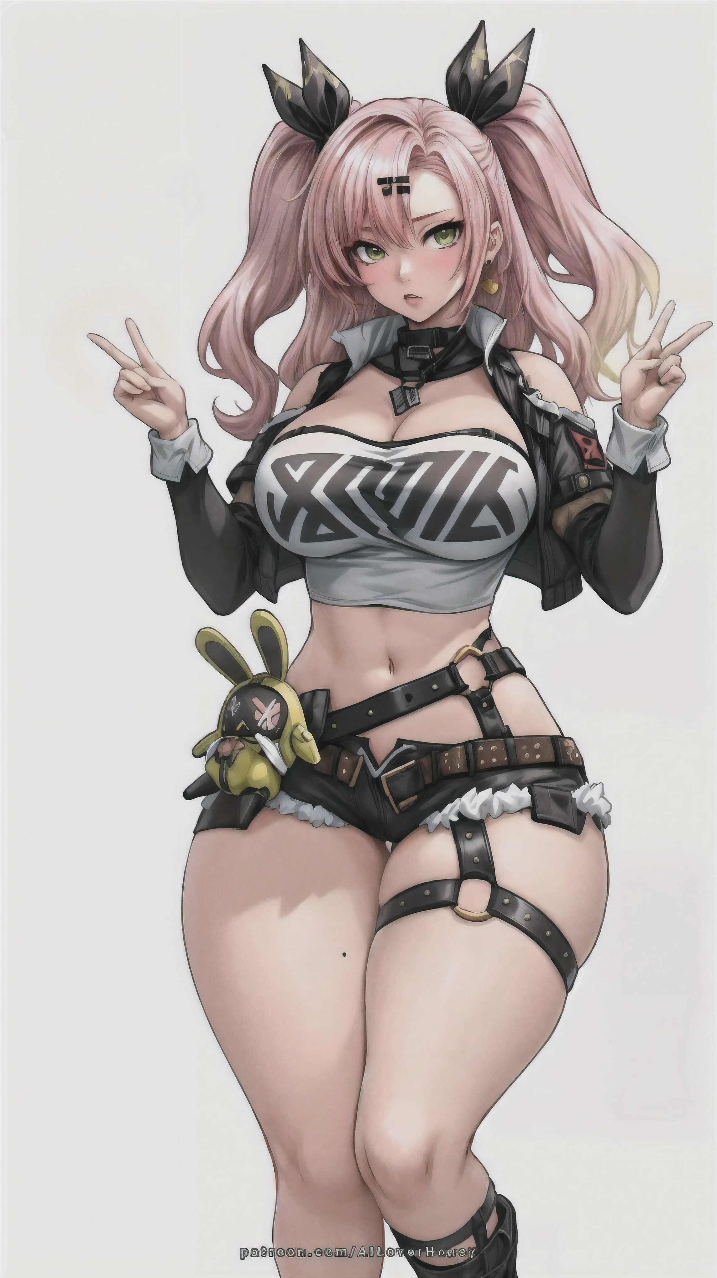 a cartoon picture of a woman with red hair and horns, seductive anime girl, oppai cyberpunk, biomechanical oppai, bunny girl, inspired by Masamune Shirow, rogue anime girl, anya from spy x family, thicc, detailed anime character art, anime character, female anime character, cutesexyrobutts, anime character art, guilty gear art style,((red and blond multicolored hair)) ((((red hair)))