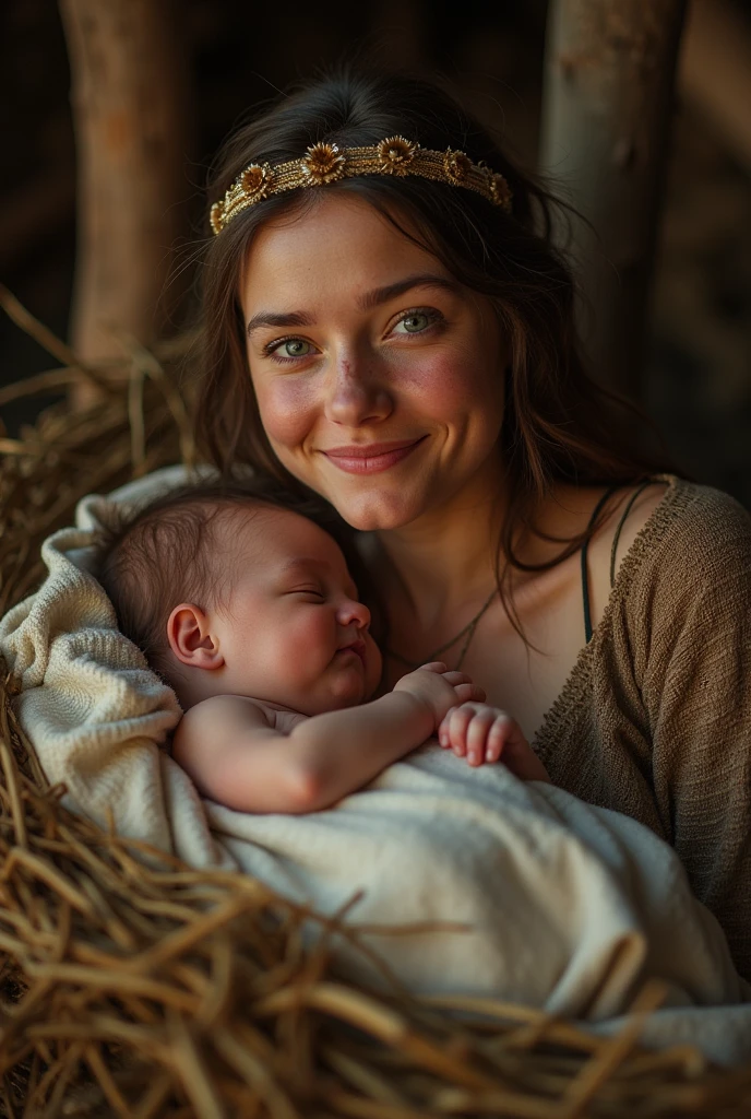 Photos, ultra-detailed, real skin, medieval peasants, horny (((amateur))), [[[Bright smile]]], big breasts, tight, innocent, blushing, [[freckles]], thin waist, small butt, very Tight, ((petite)), (((naive, innocent))), laid in a manger, surrounded by people at work