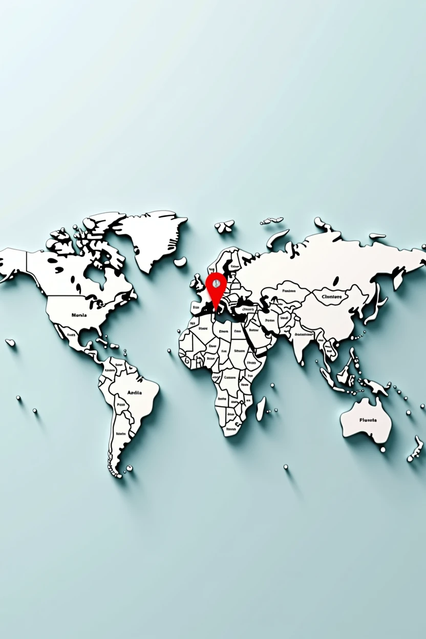 Create a slide of the world map with points on the following places:
China, Germany, Denmark, Holland, England,,
Philadelphia, Singapore,
, Miami, Minnesota, Cincinnati, Italy, France,
Denmark, Ireland,
Israel - Rehovot, Ashdod, Caesarea