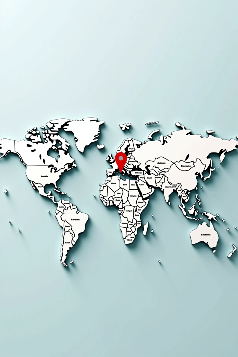 Create a slide of the world map with points on the following places:
China, Germany, Denmark, Holland, England,,
Philadelphia, Singapore,
, Miami, Minnesota, Cincinnati, Italy, France,
Denmark, Ireland,
 Israel - Rehovot, Ashdod, Caesarea