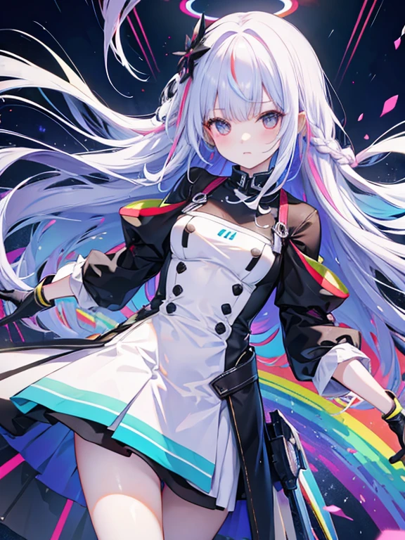 Machine Body skirt Rainbow Hair front