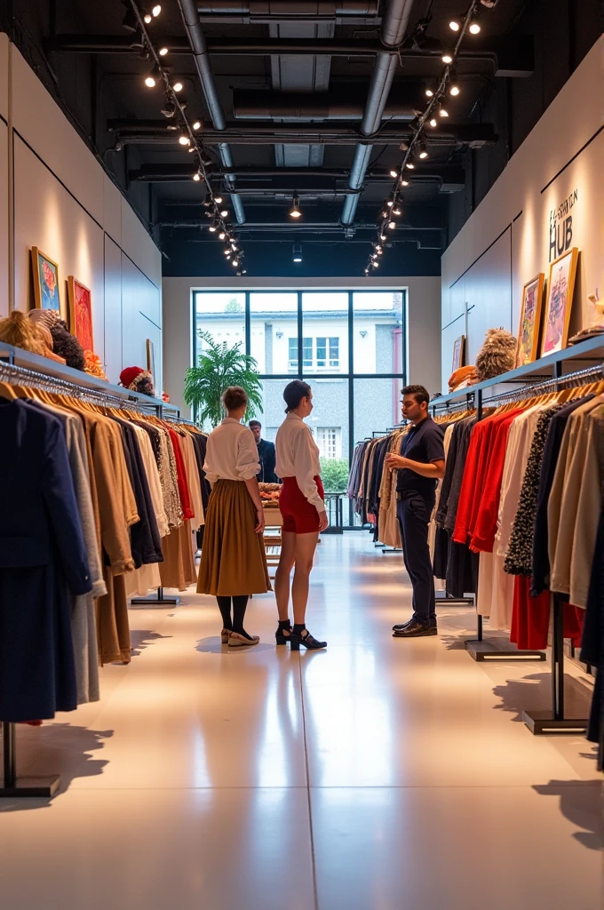Create a clothing store with Store name as fashion hub