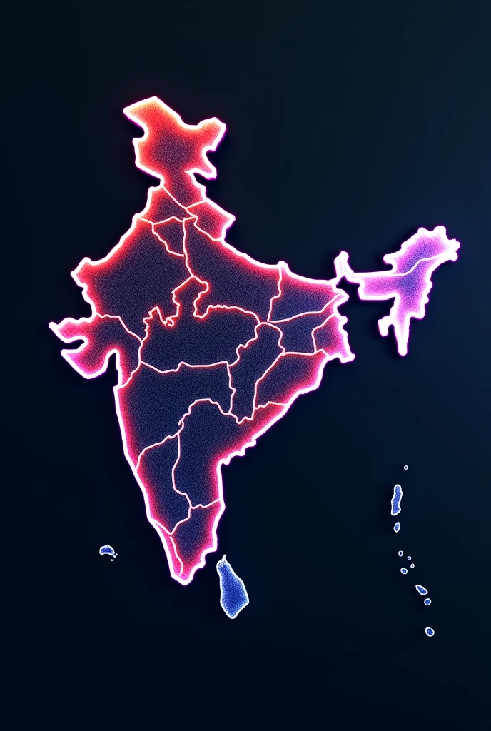 Map Of India using stock market candles on its border