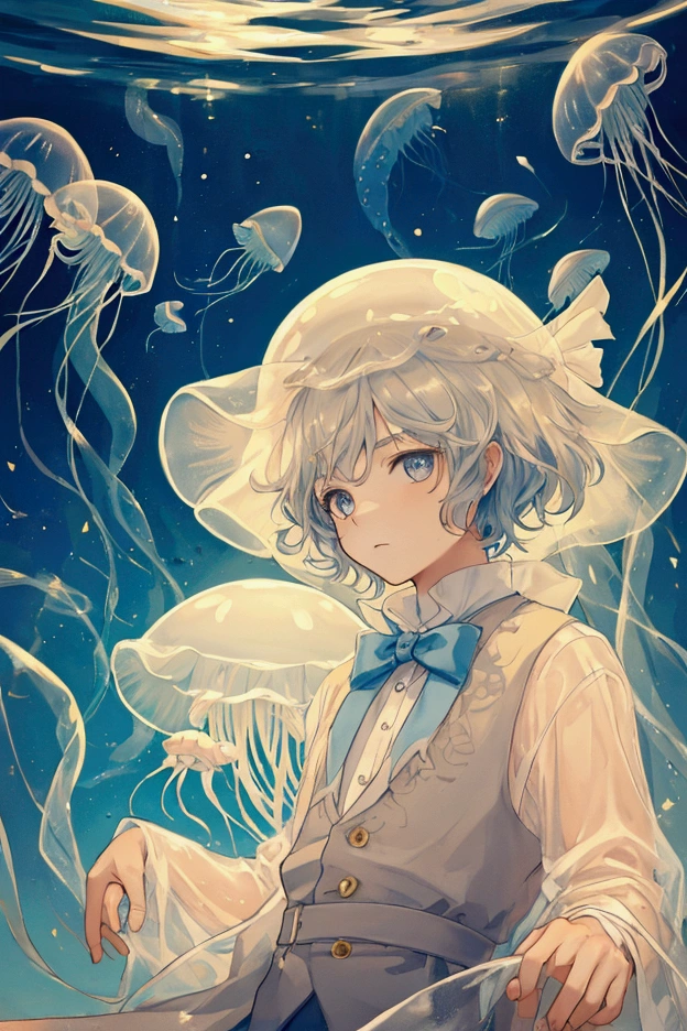 Boy in a jellyfish hat