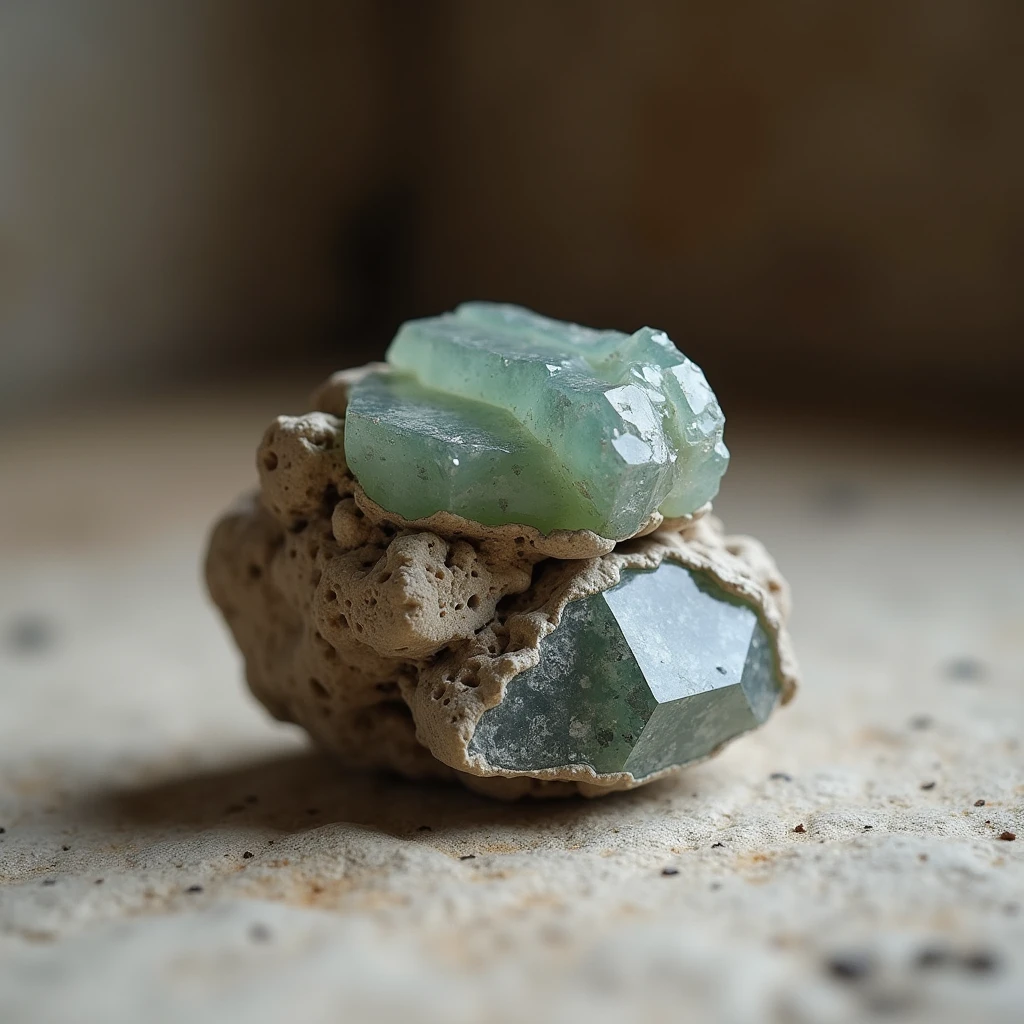 Create an image of a compact jewelry made from stone, such as a ring, necklace, or bracelets. Jewelry should have a sophisticated design, with carefully cut and securely set gemstones. The surface of the stone should show a natural shine, with intricate carvings or patterns to enhance the beauty of the pebble or cobblestone material