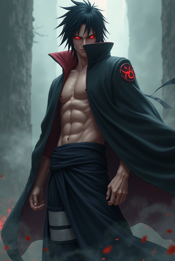 Itachi with red saringan and and 6abs