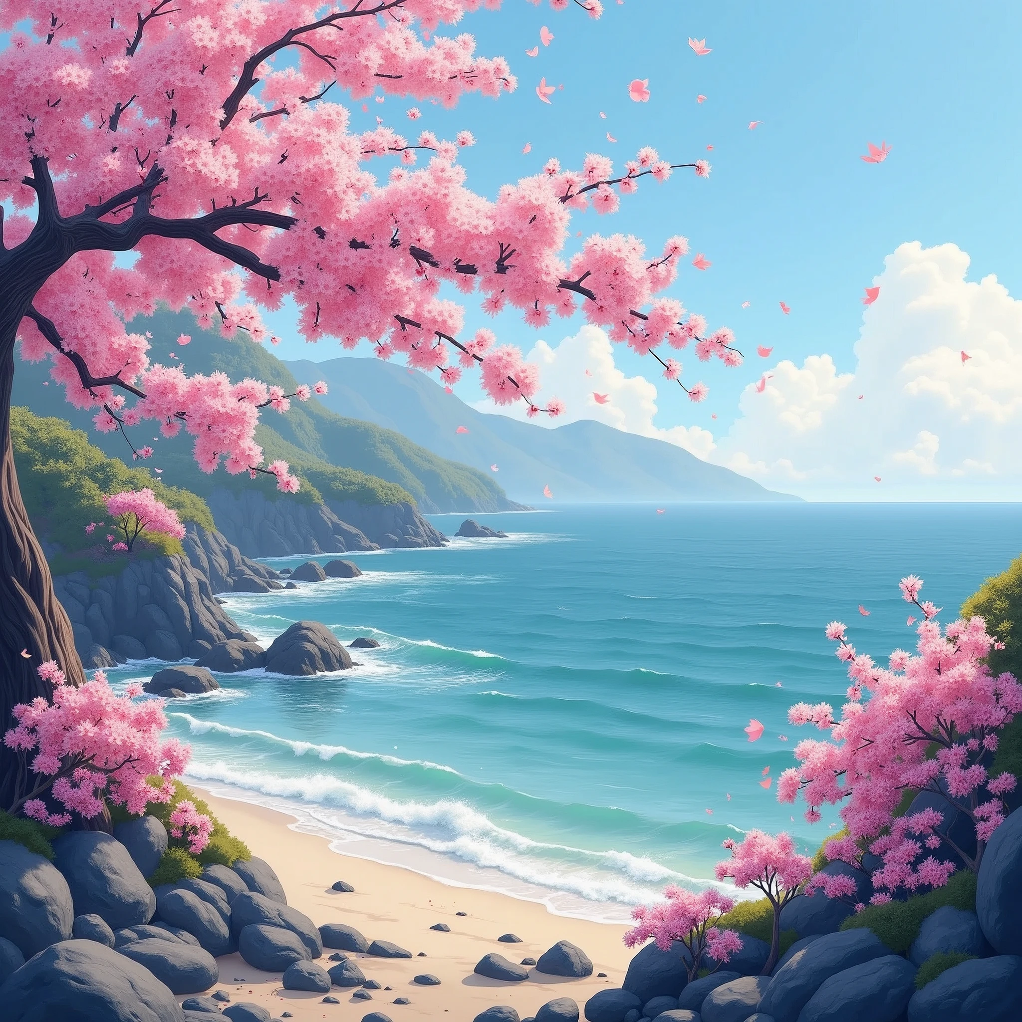 Ocean cherry blossoms