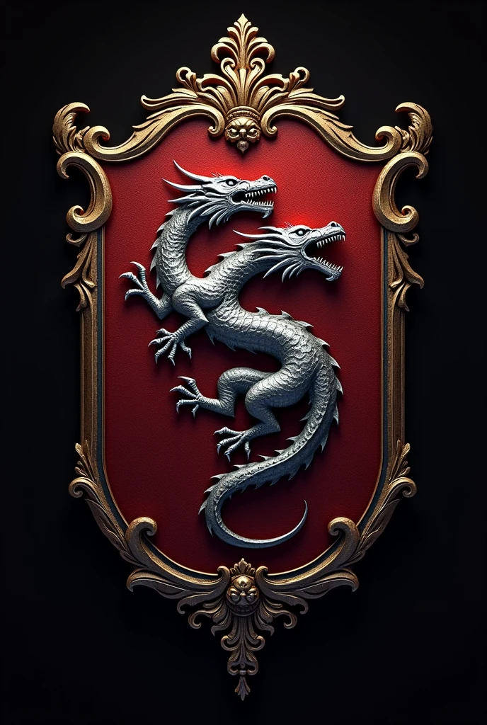 Guild coat of arms with a theme about the Triad mafia does not put human images and emphasizes an image of a dragon written Triad in Portuguese