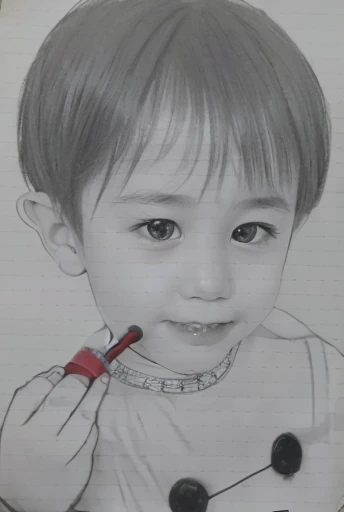 Realistic color photography style、Smiling emphasizes nasolabial folds. Make the chin a little thinner and accentuate the nasolabial folds.、I want it to look more like a color photograph.............。 boy, Xu々To、Clearly visible、Emphasizes deep nasolabial folds from nose to mouth、Generate left and right dimples、Show me your beautiful smile.。Make your eyes look cute with double eyelids.