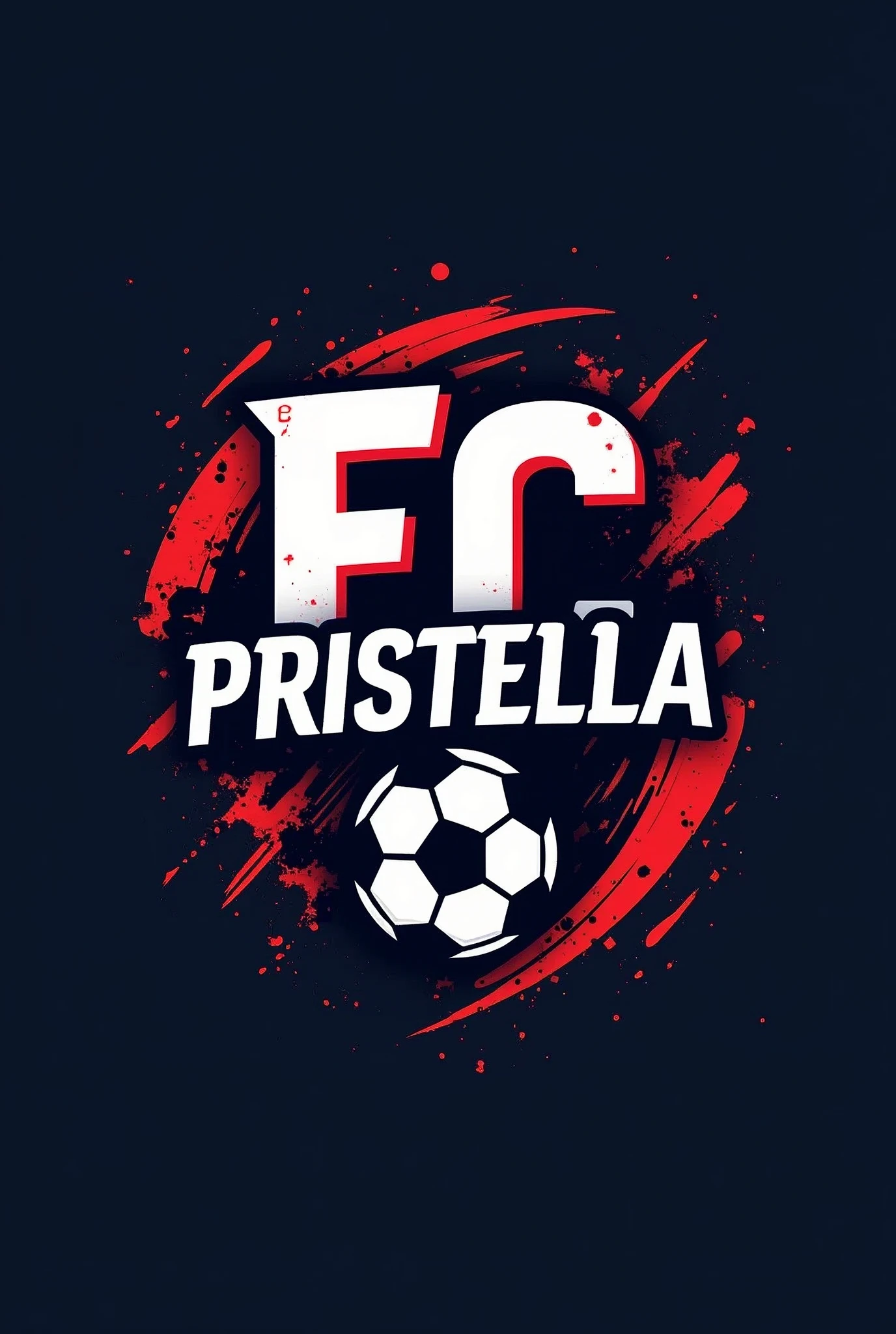 A logo of a soccer team which Pristella FC is wrtten on,more aesthetic
