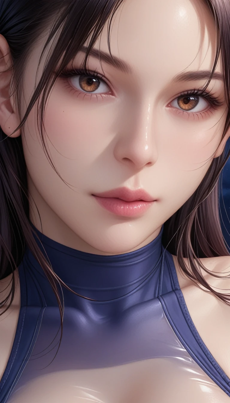 score_9, score_8_superior, score_7_superior, High-resolution CG illustration,A masterpiece in 32K resolution,Highest quality,it is really amazing,Very detailed,Ultra-high resolution,Ultra-realistic,Realistic,Increased depth of field,Cinematic lighting,
Sexy mature Japan woman,
Straight long hair with black hair,Ultra-detailed and beautiful face,Calm and gentle look,Beautiful brown eyes,Translucent white skin,Realistic skin texture,Great proportions,
Sexy high leg swimsuit,
Artistic design,Chic color scheme,Detailed fabric texture,
Dark overcast sky on a dull night,Dark clouds filling the sky,Thundercloud,Coastline at night,Stormy seas,delay々A desolate sandy beach that continues,
Close-up of profile,Cinematic Angle,
