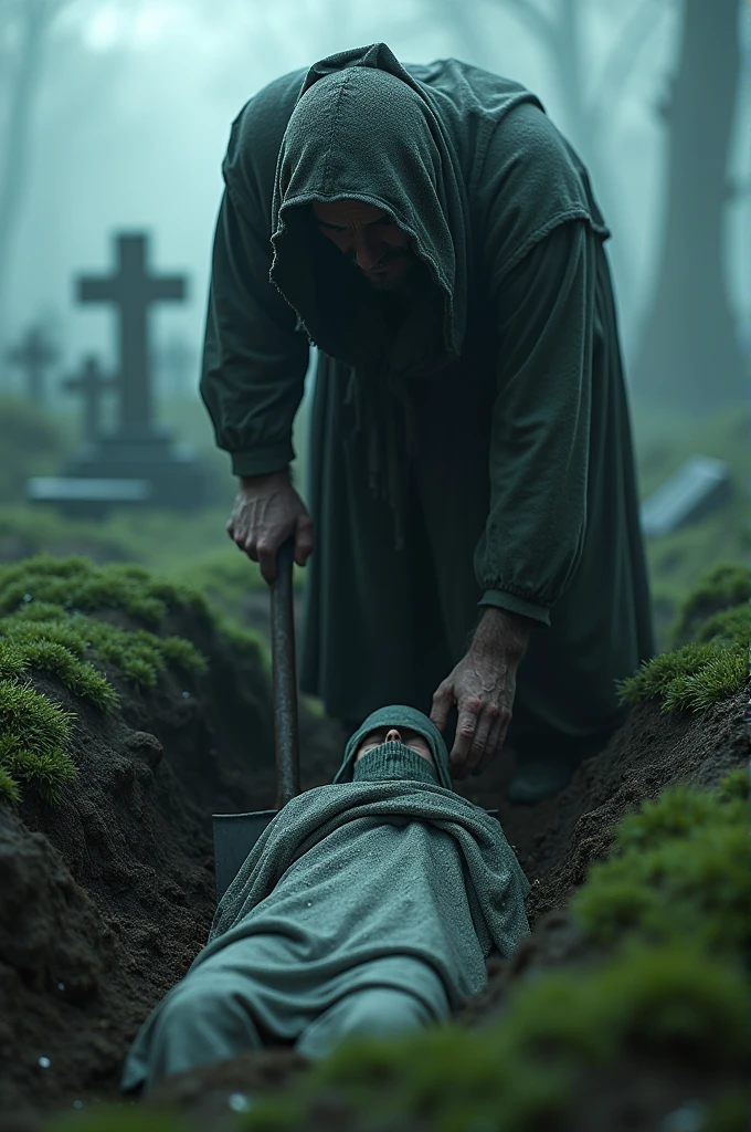 Digging a dead lump in the grave digger's dew 3D