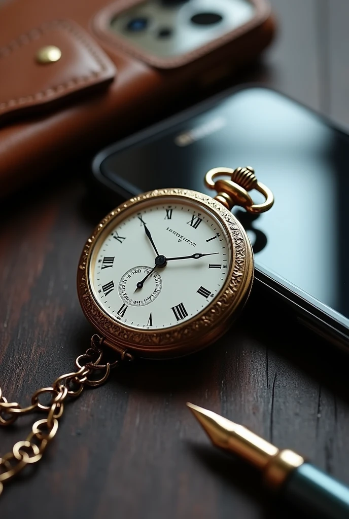 Classic Meets Modern: Pair a vintage accessory like a watch or pen with a modern tech item, like a smartphone or tablet, to create a blend of old and new.