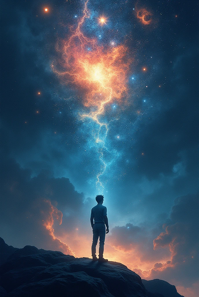 Cover for a book about technologies of psychology and the meaning of life in physics! Technological, Against the backdrop of space