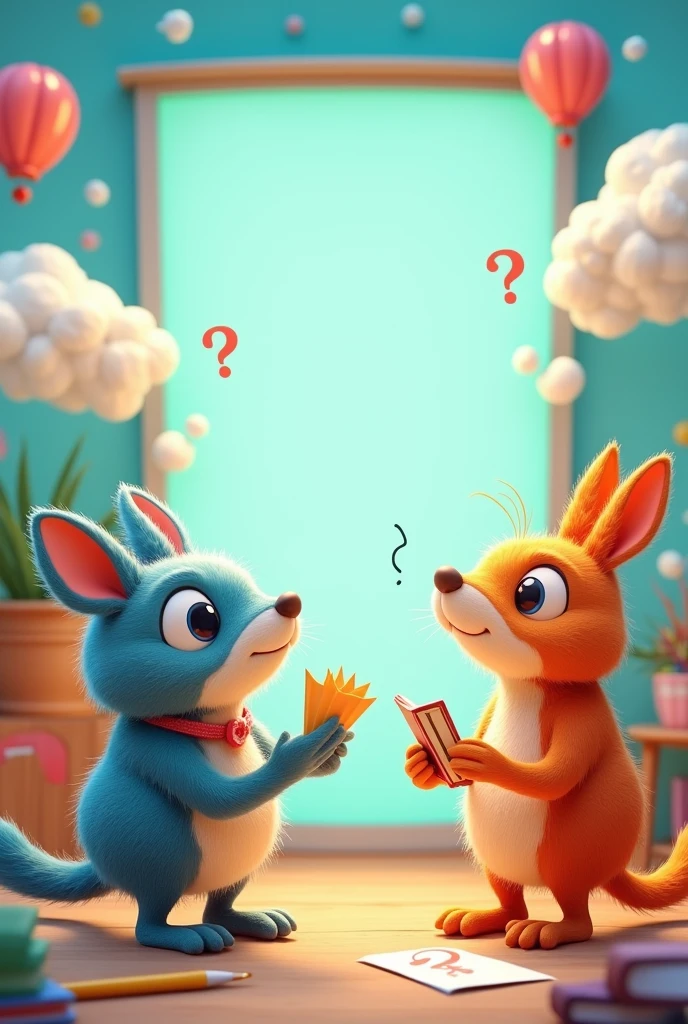 Image amusante pour un fond d'écran de quiz didactique