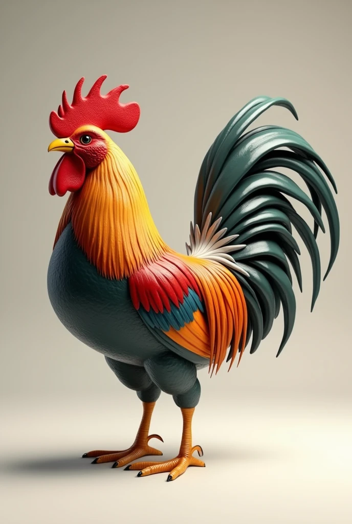 A 3D rooster