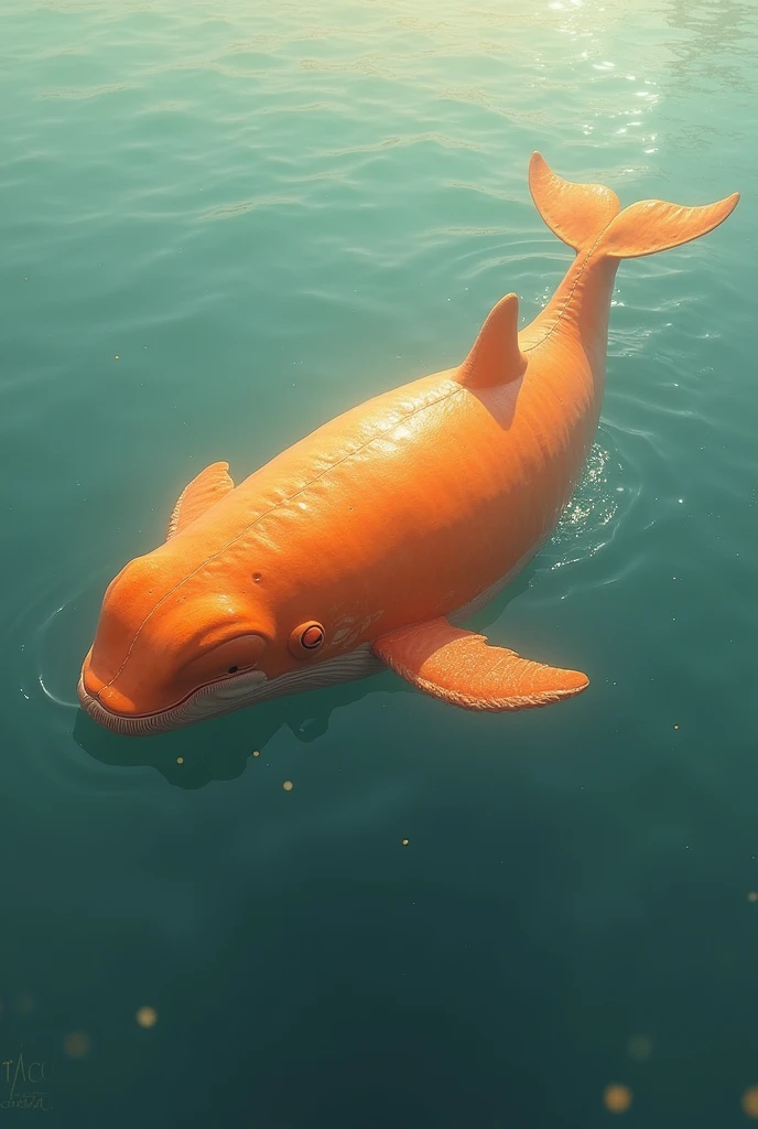 Spring orange beef-flavored whale，great，Quiet，beauty，grace