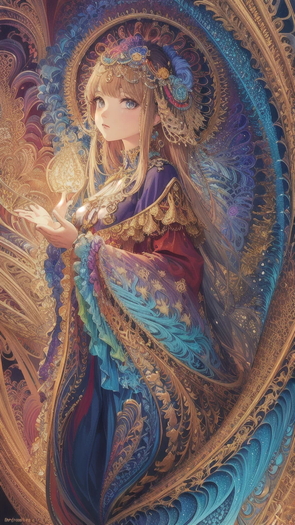 (masterpiece, Top quality, best quality, Official Art, beautiful and aesthetic:1.2), (1 Girl), Extremely detailed,(Fractal Art:1.3),rich and colorful,The most detailed
