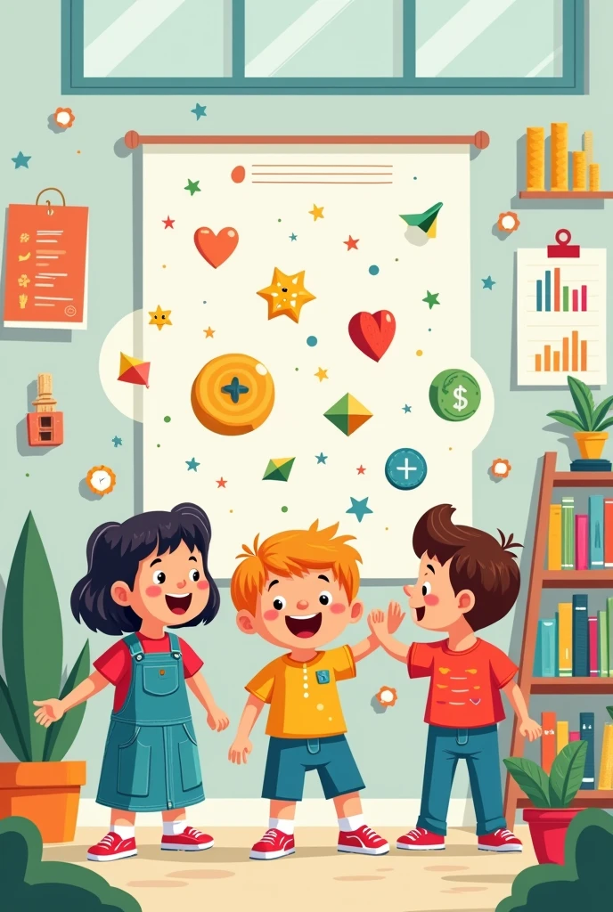 Une image représentant les types de caractères statistiques (qualitative et quantitative) de manière amusante pour la compréhension des enfants