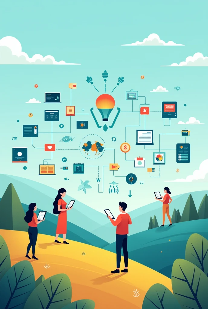 poster about the importance of ICT easy to make landscape