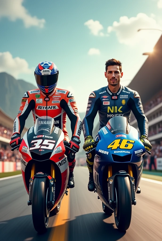Messi and Ronaldo wear MotoGP 