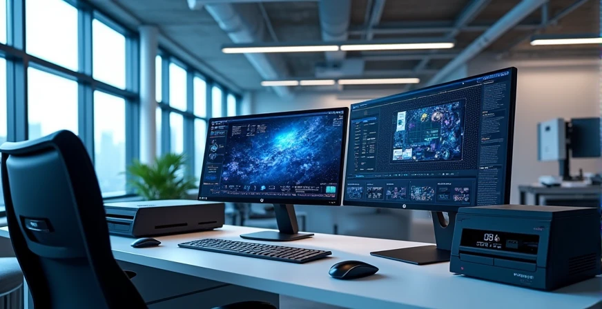 image consist of ptinters,computer system ,smart and all things like that