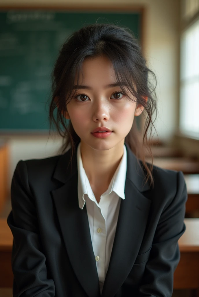 Ultra hot girl in classroom, 18 years old