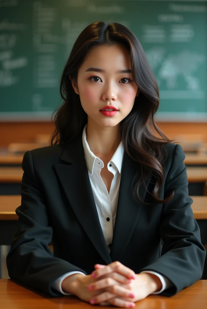 Ultra hot girl in classroom, 18 years old