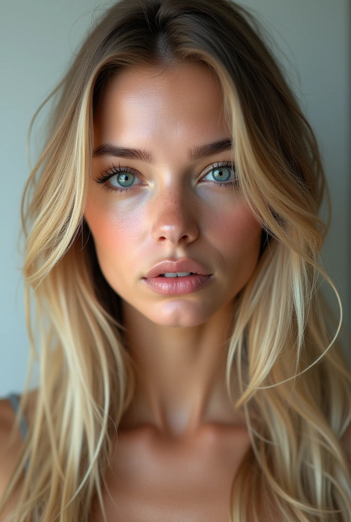 high quality, best quality, photo-realistic, raw photo, realistic, ultra realistic 8k cg, very detailed, high quality, masterpiece, 1 woman, long hair, blonde hair, blue eyes, face and eye details, enlargement, intricate details, detailed texture, in detail,
