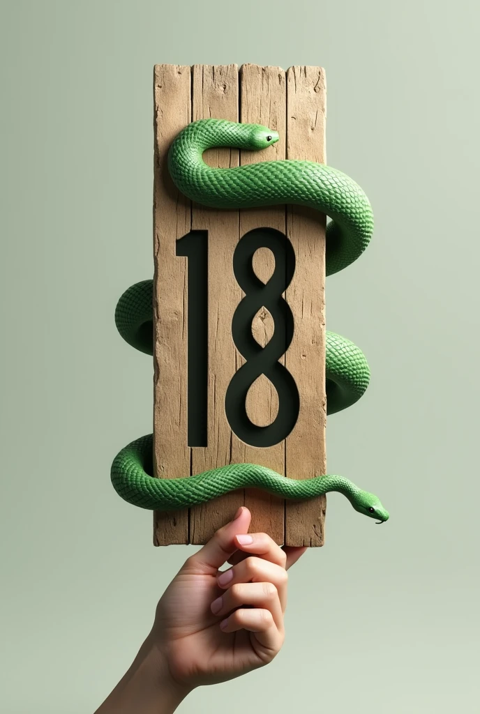 Handheld planks,It says "18" above,A green snake with no animation