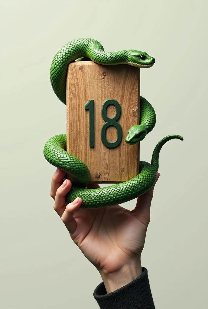 Handheld planks,It says "18" above,A green snake with no animation