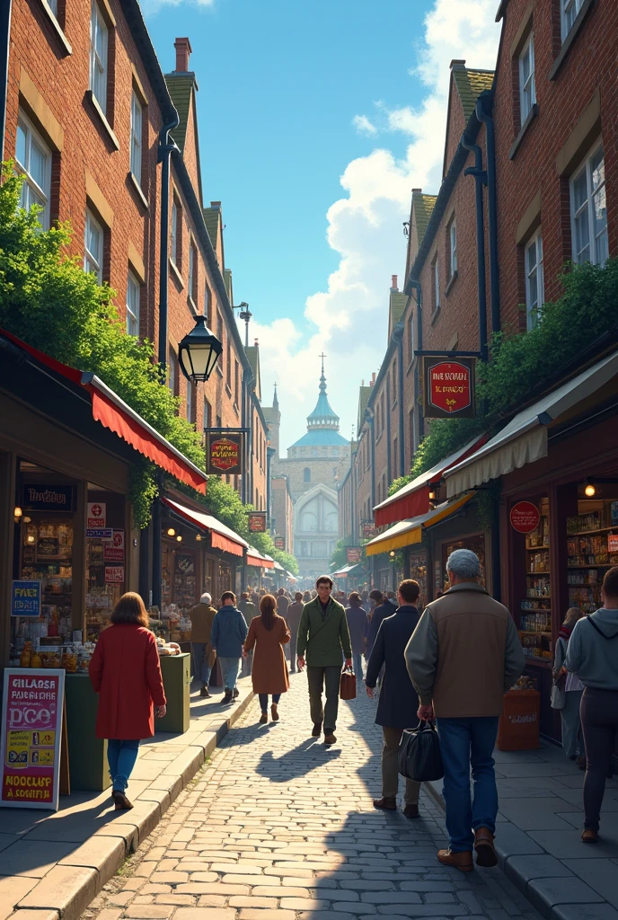 December 1987，A clear afternoon，In a small alley in London，The flow of people