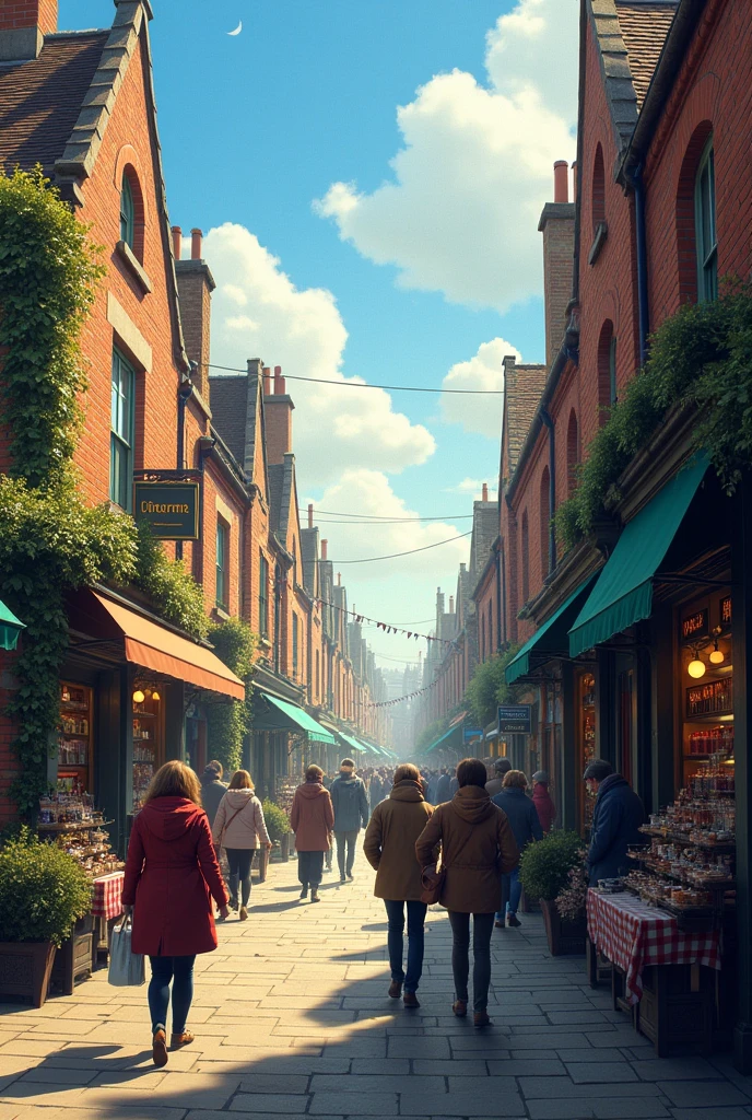 December 1987,A clear afternoon,In a small alley in London,The flow of people