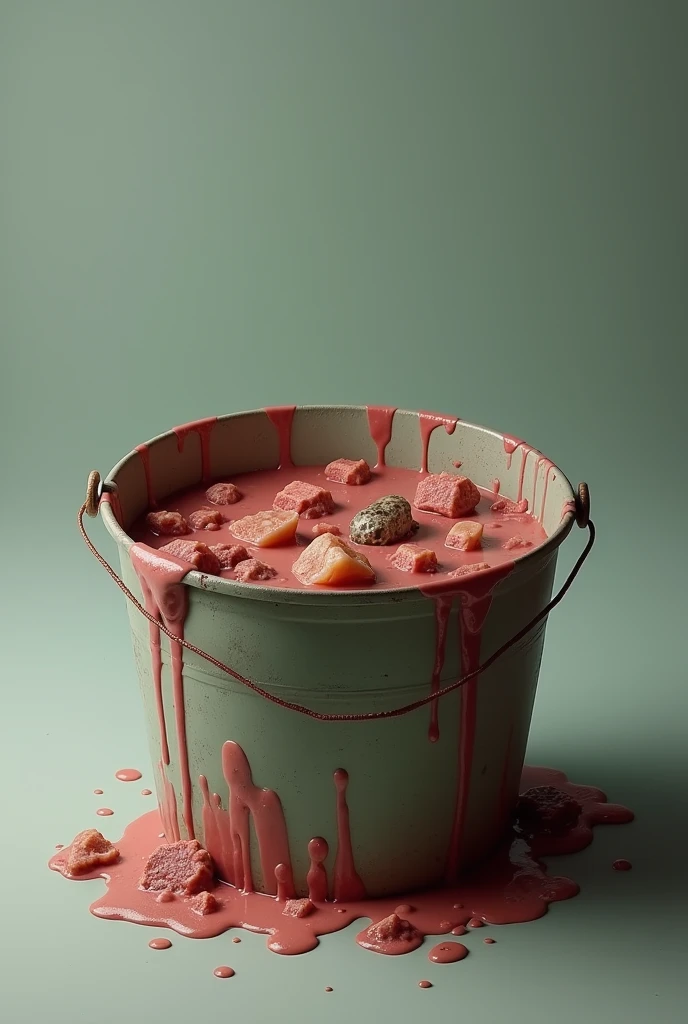 bucket with vomit 