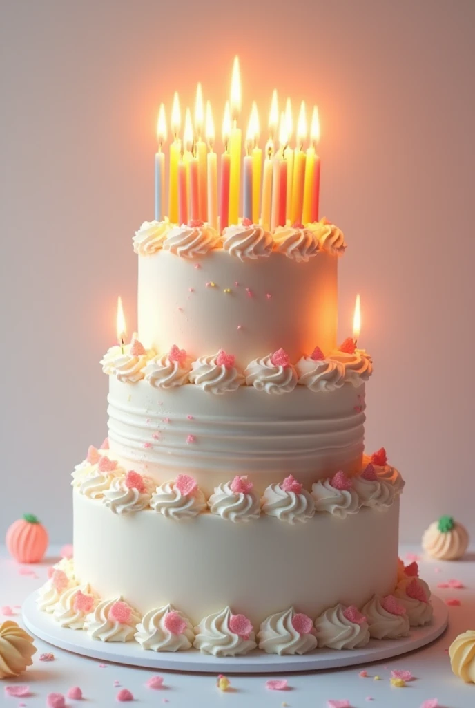 Cake with 25 candles